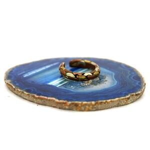 Tri-tone Copper, Nickel and Brass Woven Band Ring